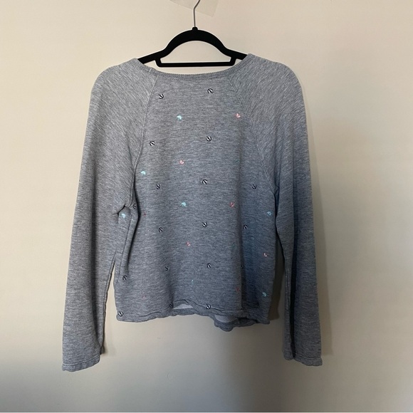 Splendid x Gray Malin Grey Umbrella Novelty Print Pullover Sweatshirt - Picture 8 of 8